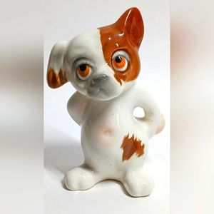 VTG English Beswick China Comical Dog hiding bone / ornament mode